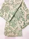 April Cornell Naturally Beautiful 12 Green on Ivory Floral Jacobean Napkin - NWT