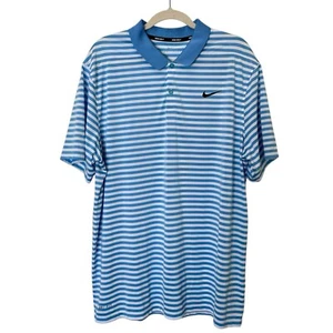 Nike Golf Herren XL Dri-Fit Performance gestreiftes kurzärmliges sportliches Poloshirt - Bild 1 von 6