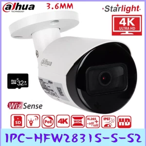 Dahua IPC-HFW2831S-S-S2 8MP Security Starlight POE IP Bullet IP67 Camera 3.6MM - Picture 1 of 27