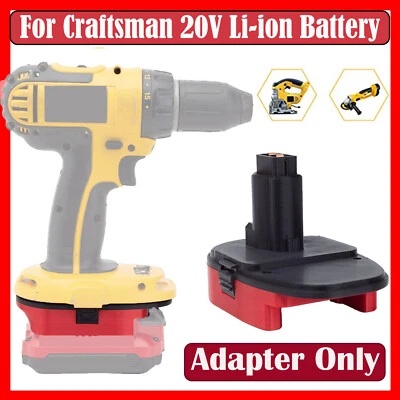 DEMKMILRI For Craftsman 20V Lithium Battery to For Dewalt 18V Ni-Cd Tools Adapter Only NEW