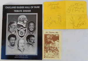 Original 1989 Oakland Raiders Hall of Fame Tribute Dinner Program W/Autographs - Picture 1 of 14