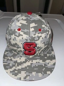 North Carolina STATE WolfPack  Adidas DIGI CAMO BASEBALL HAT/CAP FITTED ... - Picture 1 of 8