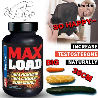 Science Lab Max Load Píldoras Mejoradoras Masculinas Potenciador 120 ct Siente la Erupción Foto 1 de 4
