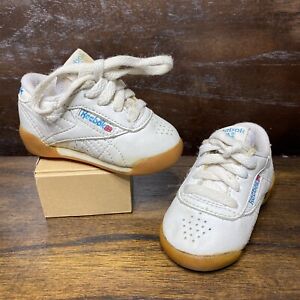 Vintage 80s 90s Reebok baby toddler sneakers shoes sz. 2 gum soles