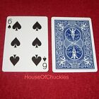 One Way Forcing Deck Six of Spades, Blue Bicycle Card Magic Trick, 1-Way, 6-S