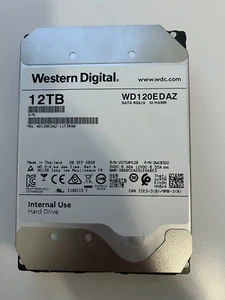 Western Digital 12TB 5400 RPM SATA 6Gb/s 256MB 3.5" Internal HDD WD120EDAZ - Picture 1 of 3