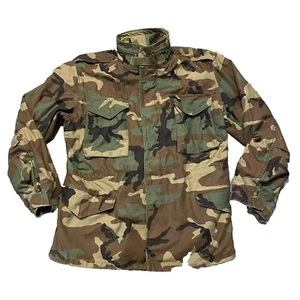Vintage US Military Army Issue Woodland Camo Combat Coat Size Medium Reg - Bild 1 von 24