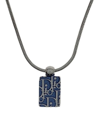 Collana Christian Dior Top blu donna con