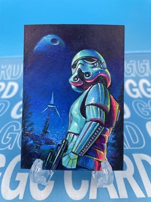 【Black Card】GGC Studio Star Wars Stormtrooper Artist Auto Sketch Card 1/1 - Image 1 of 2