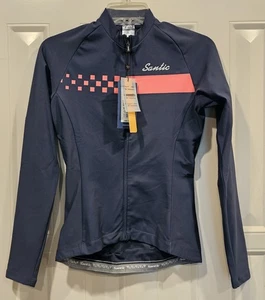Santic Cycling Racing Shirt Jersey Size Small Women's Full Zip Pockets In Back - Picture 1 of 6