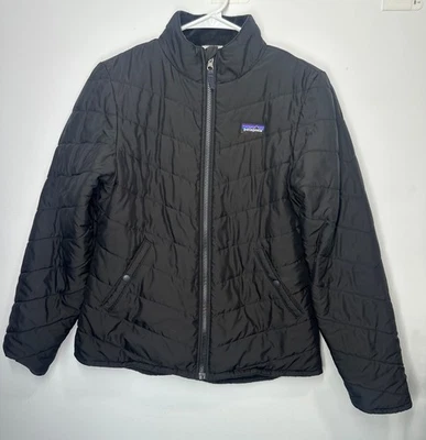 Patagonia Reversible Snow Flower Jacket Girls Youth Size XXL 16-18 - Black - Image 1 of 4