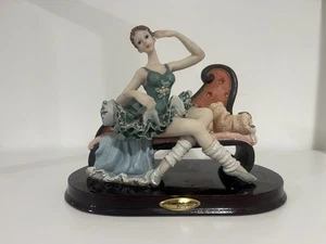 Monti Fiori Collection Vtg Ballerina On Sofa Ceramic , Used - Picture 1 of 5
