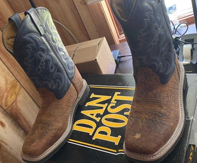 Dan Post 9" Brant ley óxido/puntera cuadrada azul marino CB (5) Foto 1 de 3