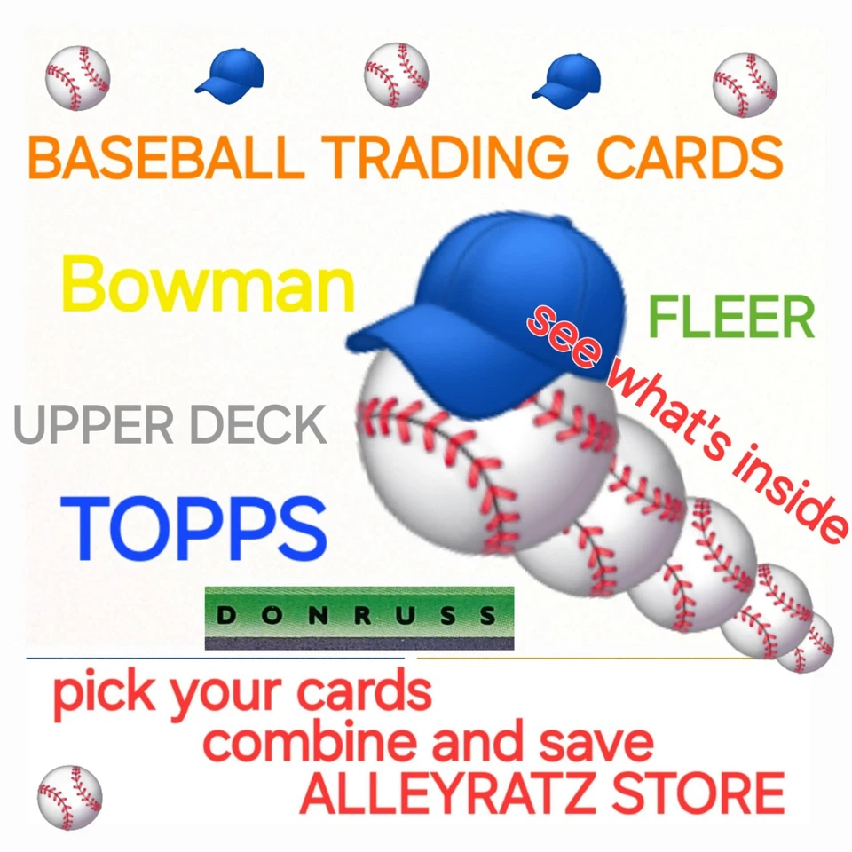 Baseball Trading Cards - Pick The Cards You Want - MLB - BOWMAN- Fleer - Topps - - Image 1 of 1