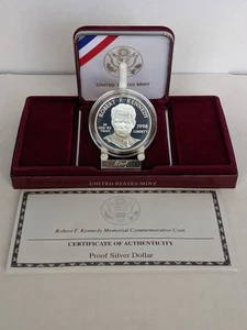 1998 Robert F Kennedy Memorial Commemorative Proof Silver Dollar W/ OGP - Picture 1 of 5