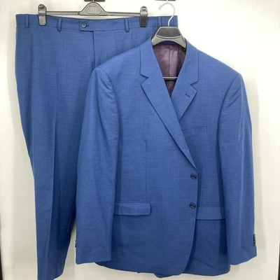 Traje Jack Victor JV 2 piezas para hombre 56R Blazer | 50x29 azul a cuadros lana blnd elástico Foto 1 de 4