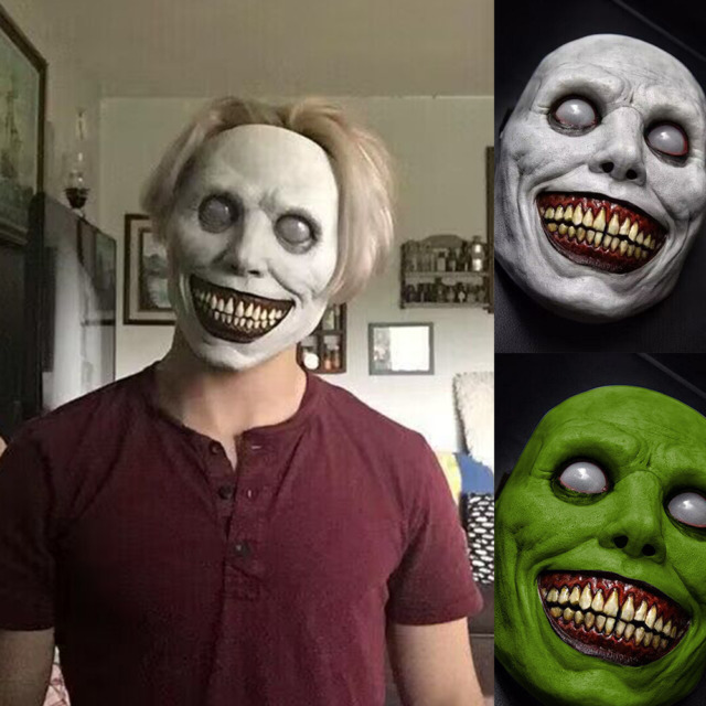 Halloween Demônio Assustador Rosto Cosplay Máscara Demônio Sorriso