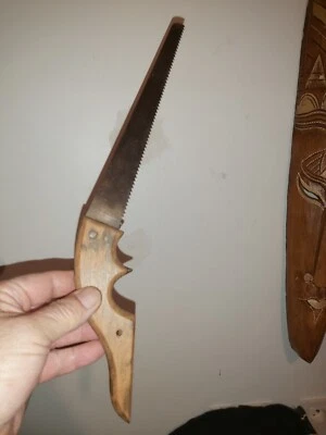 PETITE SCIE ANCIENNE A GUICHET XIXEME FORGEE MAIN MARQUETERIE - Photo 1/3