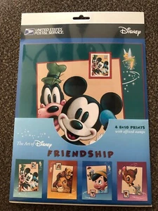 The Art of Disney Friendship 4 8x10 Prints w/matching stamps issued by USPS - Picture 1 of 1