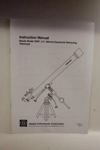 Genuine Meade Model 290P Instruction Manual 2.4" Equatorial Refracting Telescope - Picture 1 of 3