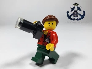 LEGO Minifigure Modulare Municipio Stampa Donna Reporter + Fotocamera twn159 per 10224 - Foto 1 di 2