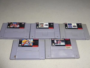 SUPER NINTENDO SNES GAME LOT TECMO NBA NCAA BASKETBALL ALL STAR SHOWDOWN 95 - Picture 1 of 5