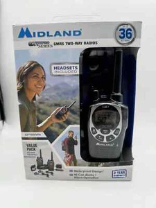 Midland GXT1000 GMRS Radio Walkie Talkie with Extra Battery Packs. 36 Mile Range - Picture 1 of 3