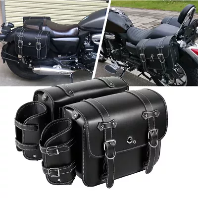 Motorcycle Side Saddlebag For Honda Shadow Spirit Aero Ace VLX VT750 VT1100 - Image 1 of 4