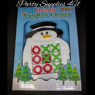 Christmas Snowman Noughts & Crosses/Tic Tac Toe/Game/Eve Box/Gift/Stocking/Fun - Image 1 of 2