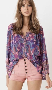 Spell And The Gypsy Collective Bianca Blouse Wisteria EUC Sz XS - Picture 1 of 6