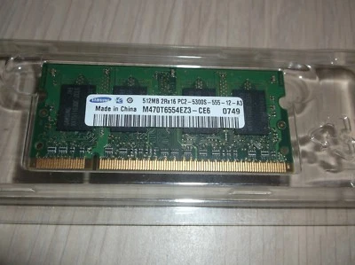 M470T6554EZ3-CE6 Samsung Memory Card 512MB 2Rx16 PC2-5300S-555-12-A3 - Image 1 of 2
