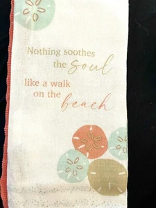 2 HOME ESSENTIALS KITCHEN TOWELS 100% COTTON NWT 28x18” Beach Coastal - Picture 1 of 4