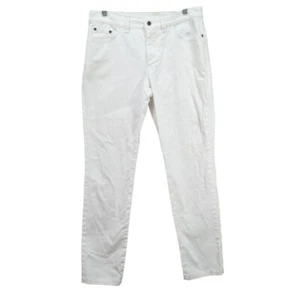 Jeans donna Bogner skinny taglia 10 lungo bianco vita media minimalista cotone elasticizzato - Foto 1 di 12