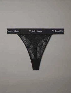 Tanga de encaje moderno para mujer Calvin Klein (varios) QF7714-001 NUEVO CON ETIQUETAS - Imagen 1 de 8