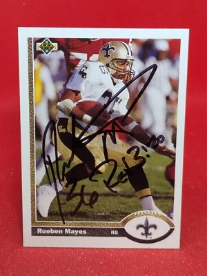 Rueben Mayes 1991 Upper Deck #230 AUTO - Image 1 of 2