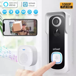 Türklingel mit Kamera WLAN Video Funkklingel Doorbell WiFi Nachtsicht Türklingel - Bild 1 von 9