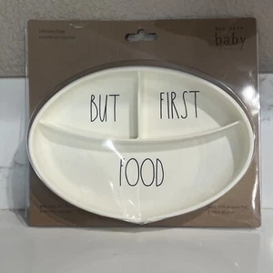 Plato de silicona Rae Dunn bebé PERO PRIMERO ALIMENTO - Imagen 1 de 3