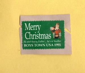 MERRY CHRISTMAS BOY'S TOWN 1991 STAMP - Picture 1 of 1