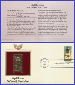 USA8 #2472 U/A GOLDEN REPLICA FDC   Lighthouse West Quoddy Head Maine - Picture 1 of 1
