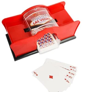 Neu Spielkarten-Shuffler - 2 Decks - leise - einfach handgekurbelt - Blackjack/Poker - Bild 1 von 12