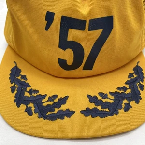 Vtg 50s USNA Naval Academy Hat Cap Snapback Union Made in USA Atlas 1957 Leaves - Picture 1 of 8