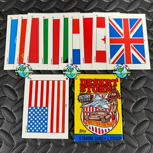 1991 TOPPS DESERT STORM VICTORY 2ND SERIES 11-STICKER SET +WRAPPER! puzzle-backs - Picture 1 of 1