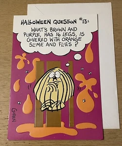 Vintage Halloween lustige Grußkarte Ask Shagg Peter Guren neu aus altem Lagerbestand - Bild 1 von 9