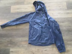 Sierra Designs Mens Microlight Hooded Rain Jacket Wind Full Zip Blue Size Small - Picture 1 of 7