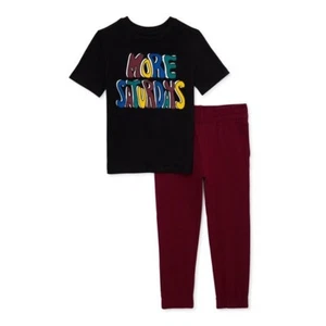 365 Kids Garanimals Boys Short Slv Tee & Joggers-2-Pc-More Saturdays-Size 10-NWT - Picture 1 of 2