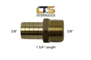 3/8 Hose Barb x 3/8 Male NPT Brass Pipe Fitting for Gas Water Air Fuel Qty 50 - Picture 1 of 2