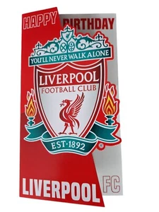 TARJETA DE CUMPLEAÑOS ABIERTA OFICIAL DEL CLUB DE FÚTBOL LIVERPOOL. - Imagen 1 de 3