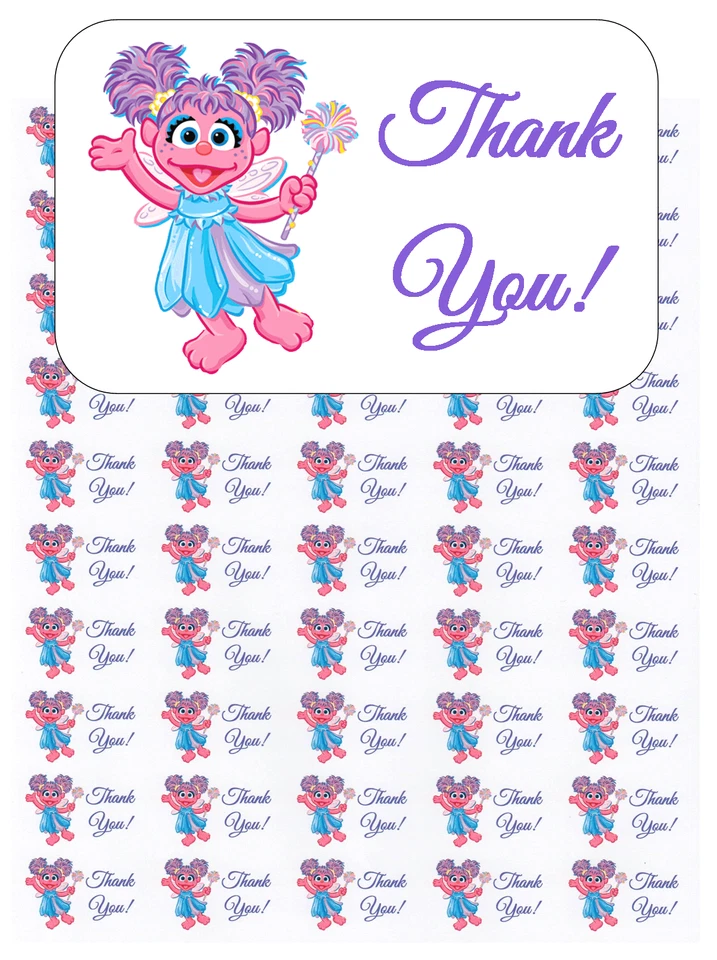 50 Abby Cadabby ¡Gracias! Sellos/etiquetas/pegatinas de sobre, 1" por 1,5" Foto 1 de 1