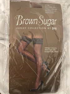 Leggings De Colección Sandalia Marrón Azúcar Encaje Muslo Alto/Mediano Marrón Miel - Imagen 1 de 5