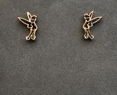 Aretes Tinker Bell de Disney en tono dorado Foto 1 de 4